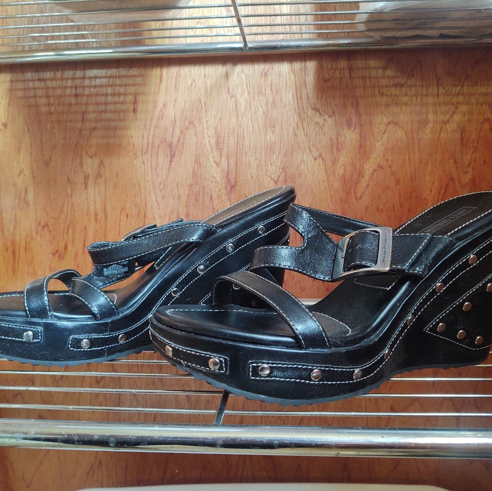 Harley Davidson wedge sandals